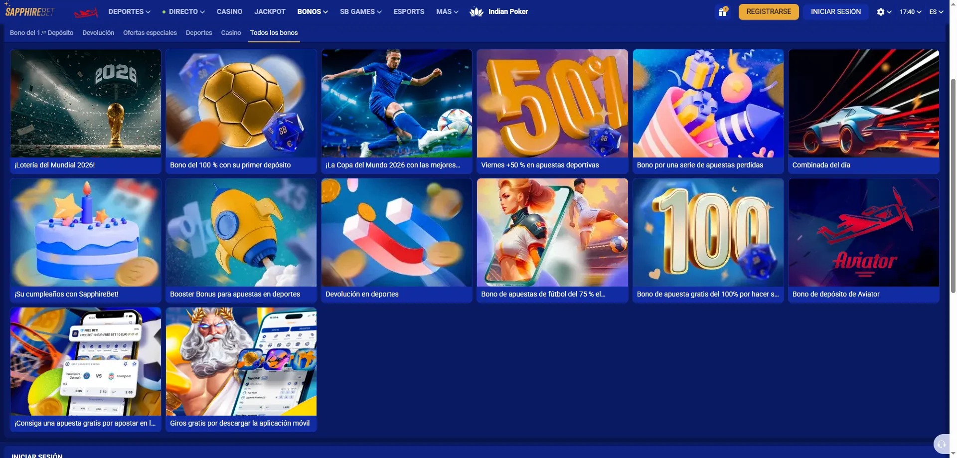 SapphireBet requisitos de apuesta y cómo convertir bono en saldo real
